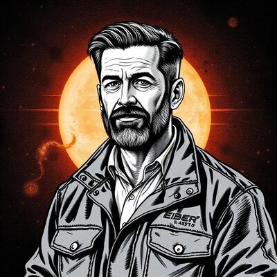 Illustrated portrait of Marcus Vela, a fictional CEO, emergency restoration company